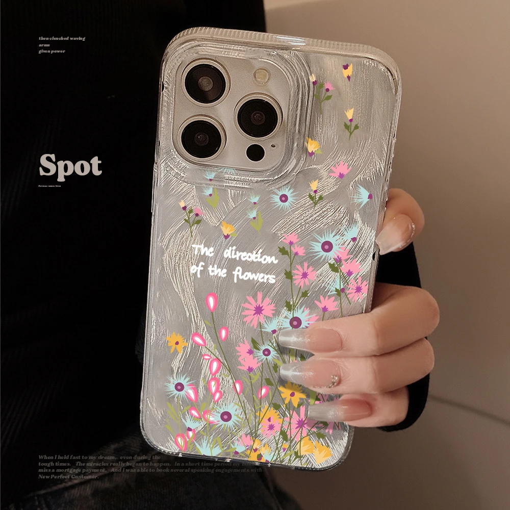 Wildflower Silk Veil Phone Case For Samsung Galaxy S26 Ultra S25 S24 S23 S22 21 Ultra Plus FE A56 A55 A54 A53 A36 A35 A34 Cover