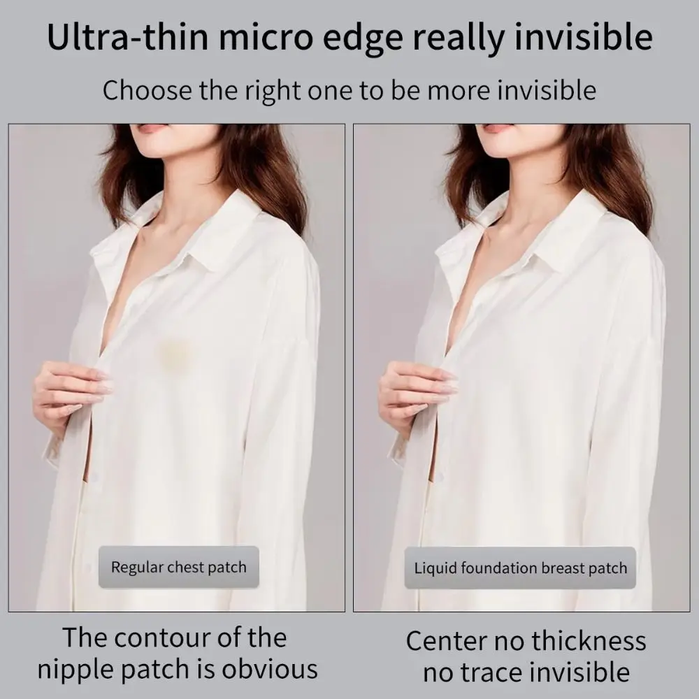 

Seamless Reusable Breast Nipple Cover Waterproof Ultra Thin Invisible Bra Breast Patch Travel