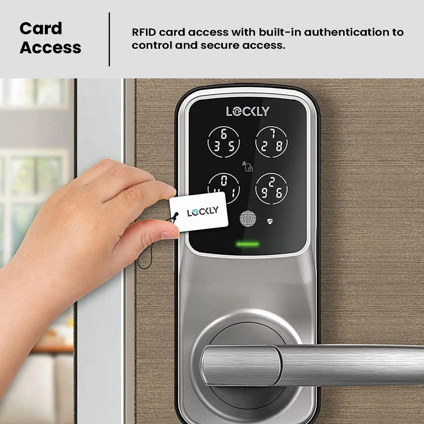 RFID Card Smart Lock, Keyless Entry Door Lock Keypad, 3D Fingerprint Biometric Sensor,