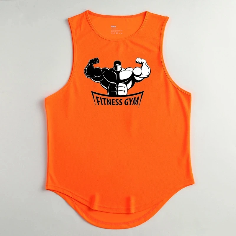 2024 New Bodybuilding Stringer Tank Tops Men summer Clothing Running vest Fitness clothing Quick Drying gym singlets