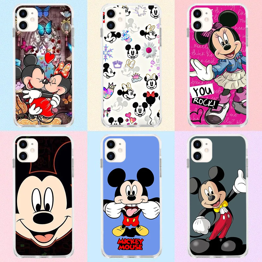 IT-22 cute Mickey Minnie Soft Case for OPPO VIVO Reno A17k A77s A78 Findx5 8 8t Y35 Y22s Y16 Y02s Y02 Y01 X80 V25 Pro