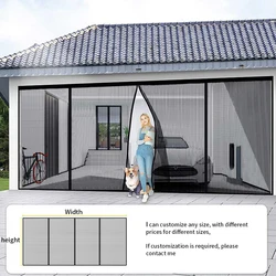 Magnetic Door Screen Mosquito Net,Custom Size Summer Anti insect Mesh Automatic Closing Curtain,Garage door curtain, large size