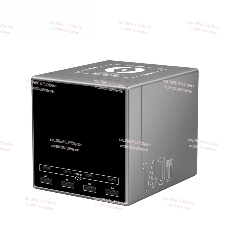 

U1 Raptor mobile phone charger, multi-port USB charger 140W power, wireless charging color screen real-time display