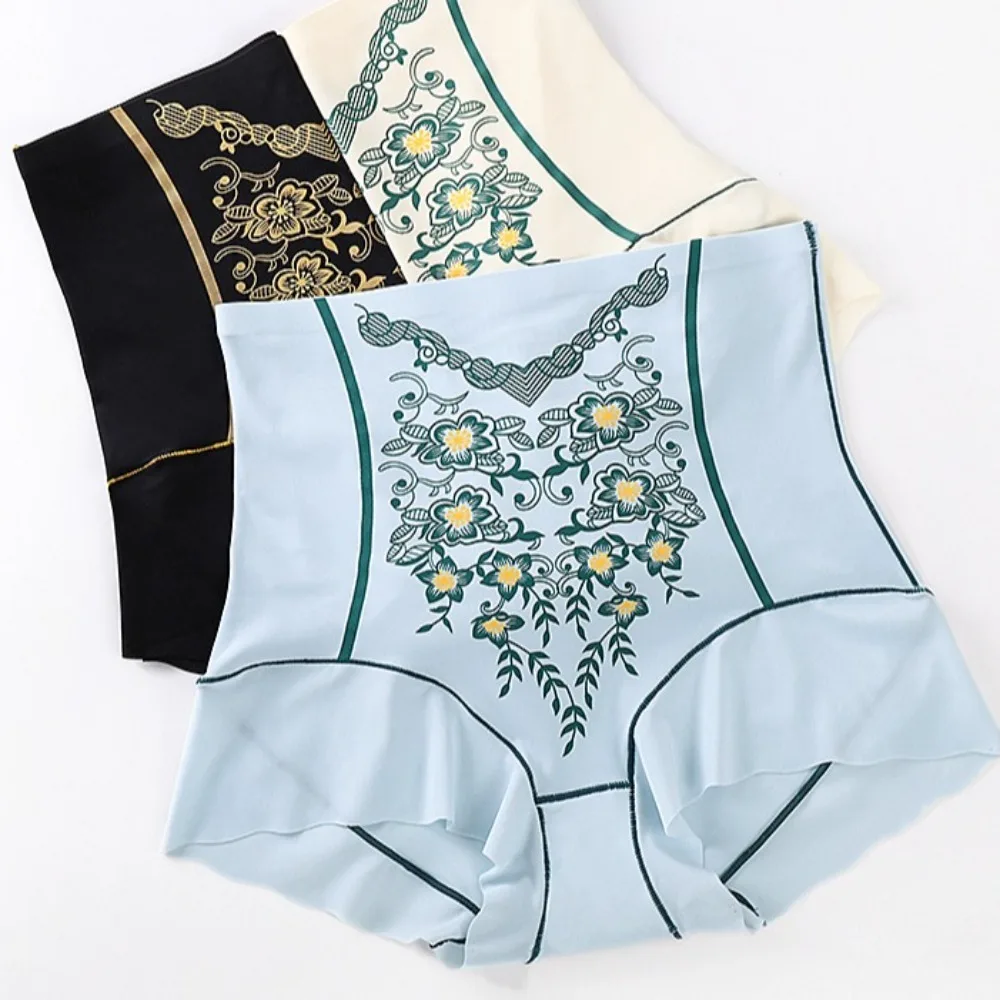 Bragas moldeadoras adelgazantes de cintura alta, ropa moldeadora con flores florales, ropa interior con Control de barriga, entrepierna de algodón contracción del vientre