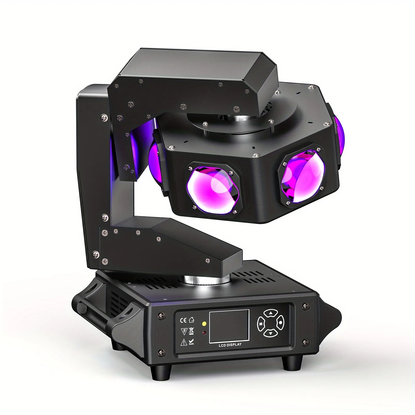 240W Led Rgbw Moving Head Light, Single Magnetic Suction Light, Suitable for Dj Disco Stage, Dance Party, Bar, Party, Dance Floor, Club, Dmx512 14/16 Channels