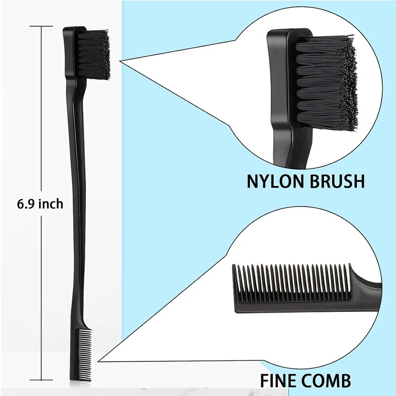 3-piece hair styling comb set with triple tear hair brush, mouse tail comb edge brush, salon hair styling tool, hair tail tool