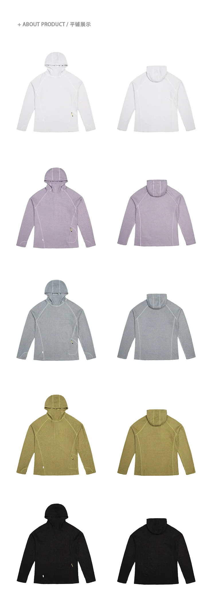 Thermolite Leichtgewichtiger Konstanttemperatur-Wärme-Fleece-Kapuzenpullover mit Air-Fleece-Pullover für Radfahren, Laufen und Sport – Detail 30