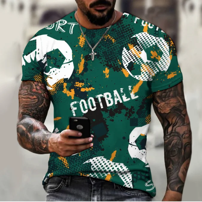 New 3D Print Soccer Pattern Clothing  Fashion Men Women T-shirt Plus Size S-7XL Four Seasons Casual Oversized  Streetwear