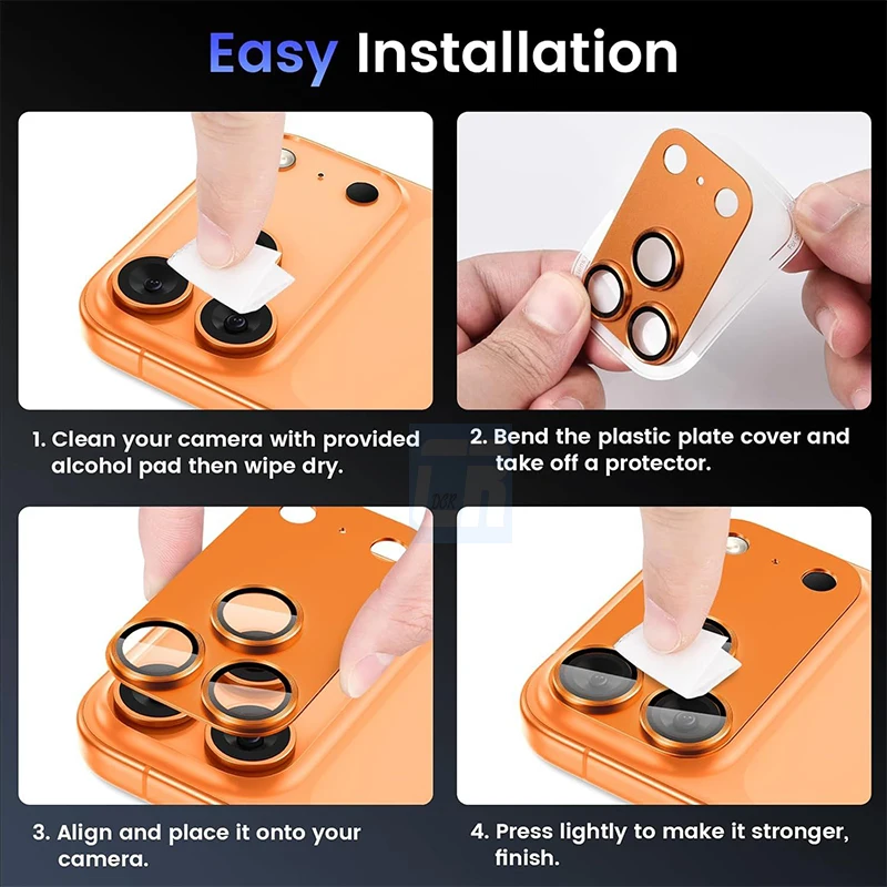 1-2 قطعة AR + AF المعادن حامي الكاميرا الخلفية آيفون 17 برو ماكس 17 برو ثلاثية الأبعاد درع عدسة طبقة رقيقة واقية الزجاج ملحقات الهاتف