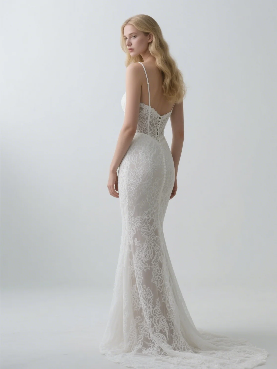 Gaun Pengantin Putri Duyung Romantis Seksi Gaun Pengantin Tulle Renda Tanpa Lengan Tali Spaghetti Applique Kereta Pengadilan 2025 Gratis Disesuaikan