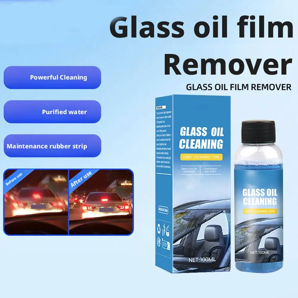 

100 мл очиститель масляной пленки для лобового стекла автомобиля, мощное средство для удаления пятен, специальная зимняя вода, средство для удаления стеклоочистителей, вода масляной пленки, стекло O7x3