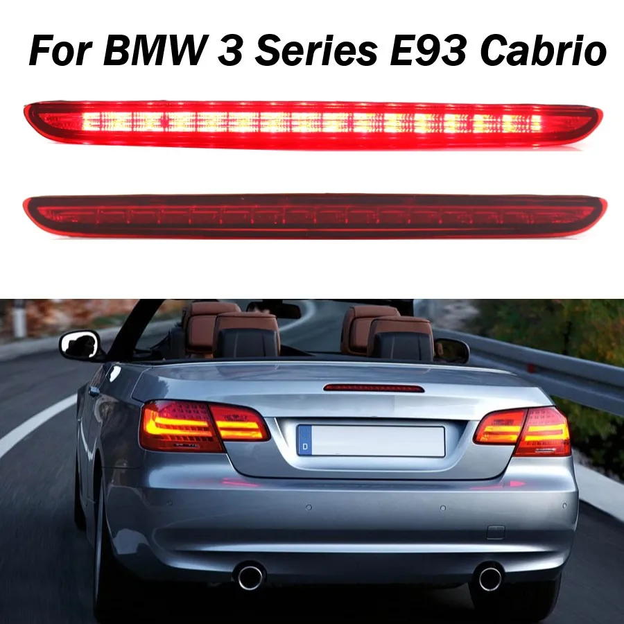 Red Car LED Rear Boot Third Brake Light High Level Stop Lamp For BMW 3 Series E93 Cabrio 2007-2013 OEM 63257162309 Auto Parts