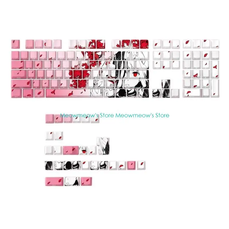 W91A พิมพ์ด้านข้างแป้นแปะโปร่งแสง, 136Keys backlit keycap ชุดสำหรับปุ่มกดเชิงกล