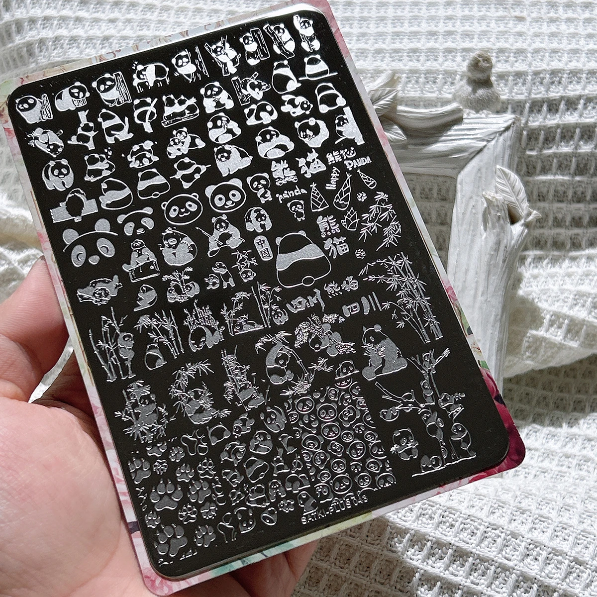 

Nail Art Stamping Plate Stamping Steel Plate Beginner-Friendly No-Painting Nail Decoration Template Cartoon Animal Panda Bear Kung Fu Panda Bamboo Stamping Gel Nail Polish Mold Nail Stamping Template Transparent Transfer Silicone Stamping Steel Plate Nail
