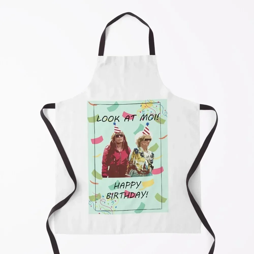 

Happy Look At Moi Birthday Apron Cooking Clothes Household Items Kitchen barber uniform christmas Apron