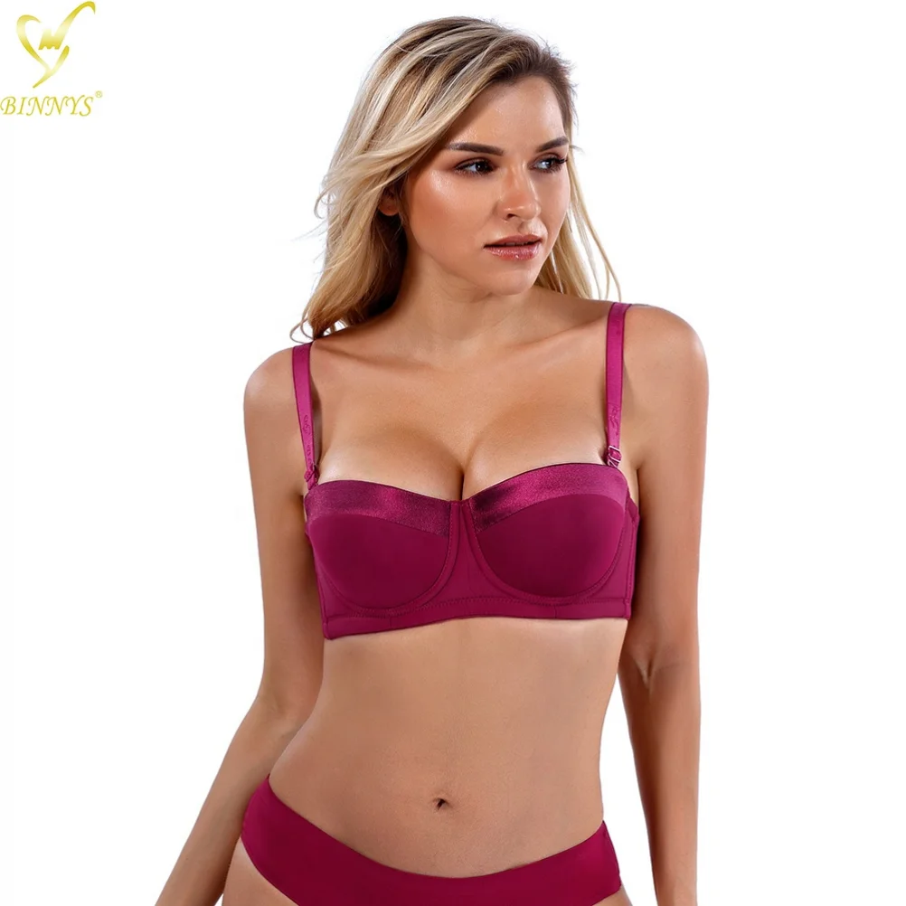 BINNYS Bra for Women 38c Strapless C Cup Without Straps Half Cup  Sexy Underwear Silicone High Quality Lingerie Ladies Bra