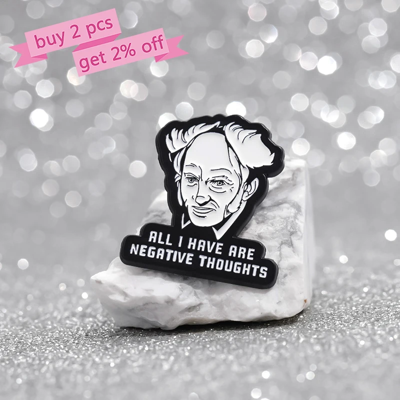 Philosopher Inspirational Quote Enamel Pins CRITIQUE YOUR INADEQUATE USE OF LOGIC Custom Brooches Lapel Badges Jewelry Gift