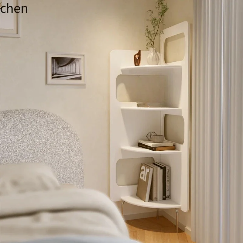 b11-7.2 modern simple light luxury high sense corner cabinet corner triangle rack living room corner storage cabinet