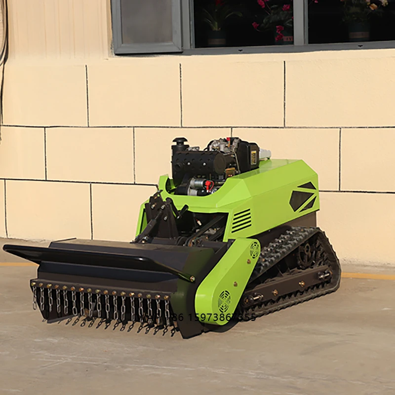 

Commercial Remote Control Grass Crusher | 10HP Petrol + Electric | 1-11cm Height Adjust | for Golf Course & Park