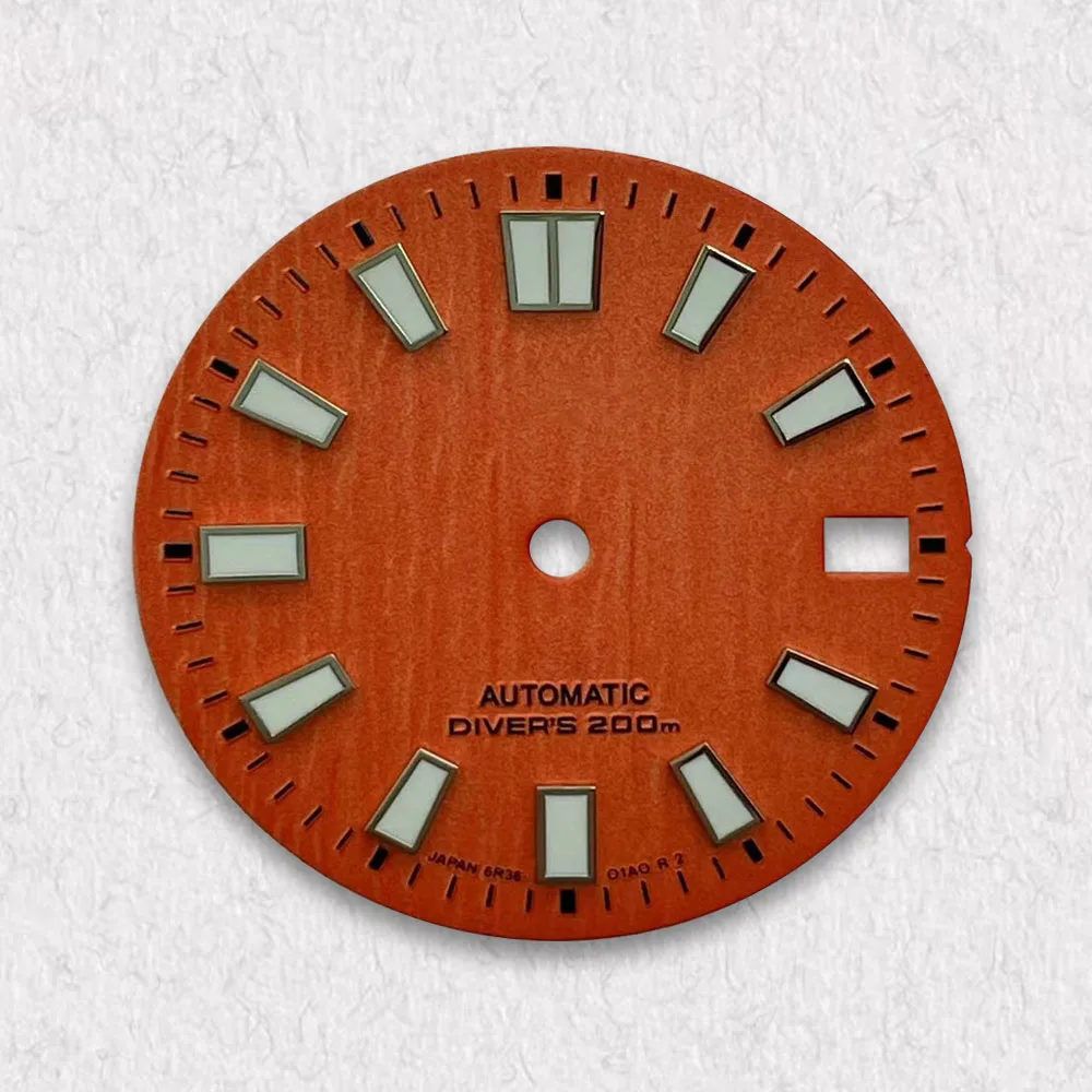 Mostrador de casca com logotipo s 28.5mm, adequado para movimento japonês nh35/nh36 c3, acessórios de modificação de relógio luminoso verde forte