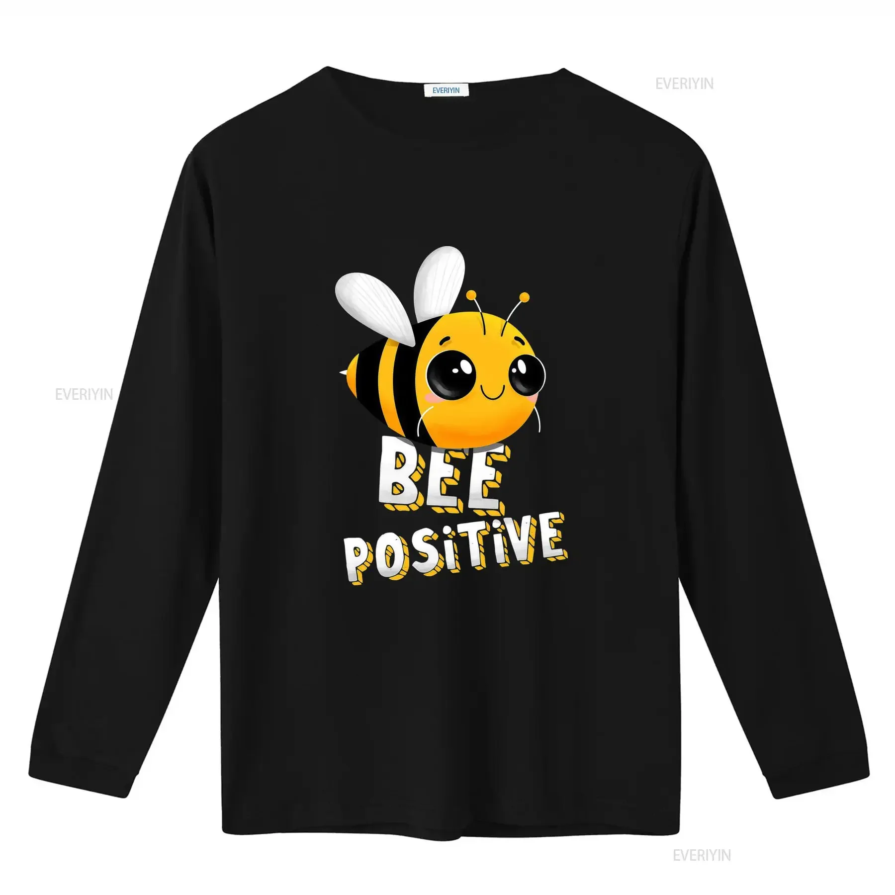 Bee Positive T Shirt Adorable Bumble Design Inspiring 'Bee Positive' Message Perfect Nature Inspired for Positivity and
