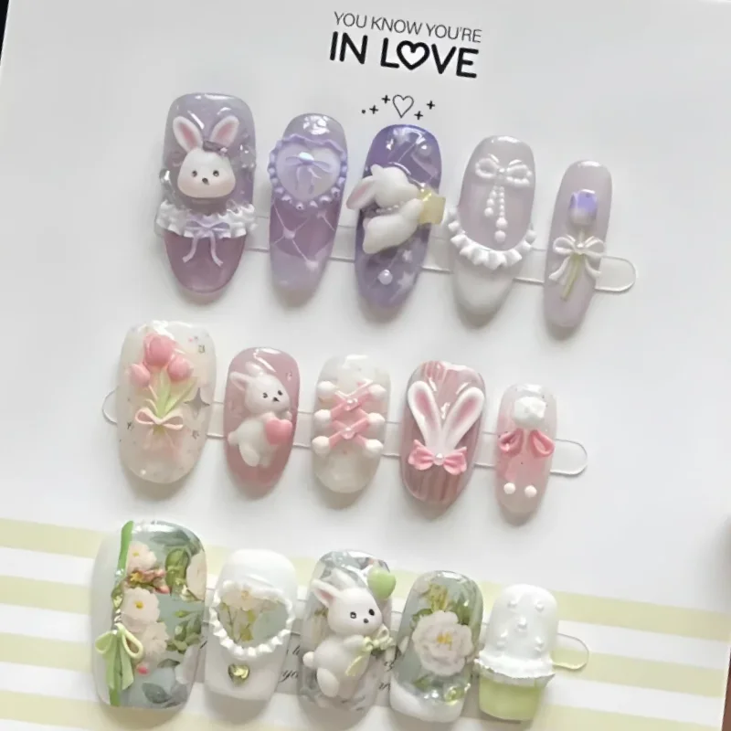 

Силиконовая форма для дизайна ногтей 2026: мультяшные кружева, бантики, кролики, милые медведи, воздушные шары, цветы, пуговицы. Форма для 3D-декора ногтей своими руками. Пасхальная коллекция.