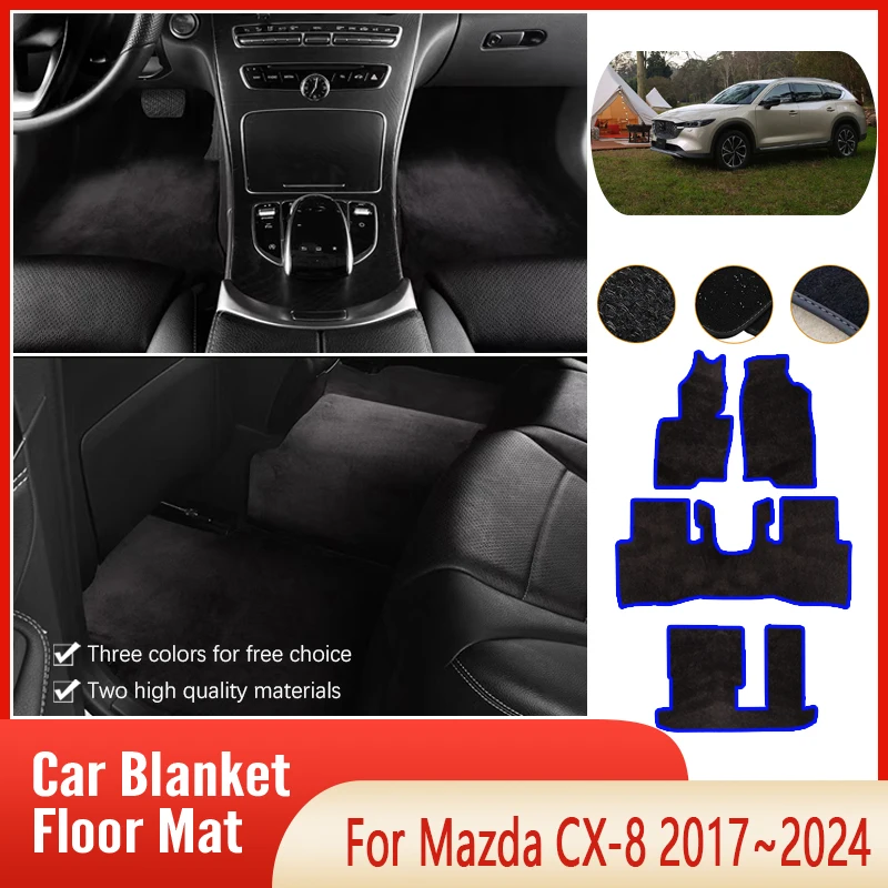 

Car Foot Mats For Mazda CX-8 CX 8 CX8 KG 2017 ~2024 7 Seaters Dirt-resistant Rug Foot Carpet Floor Pad Auto Interior Accessories