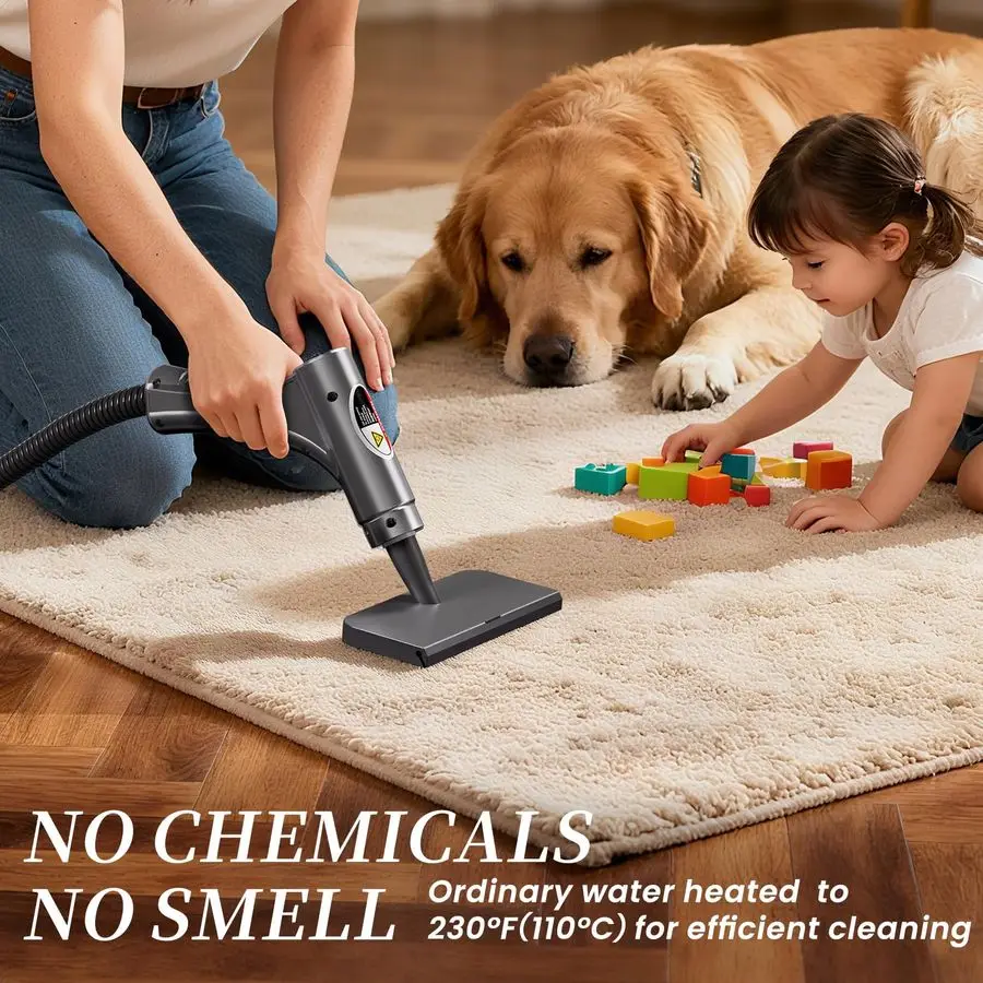 Cleaner,15s HeatUp,1.5L Tank,6Level Adjustable Handle,1500W Steamer for Cleaning,Portable Steamer for Cleaning with 20PCS Access