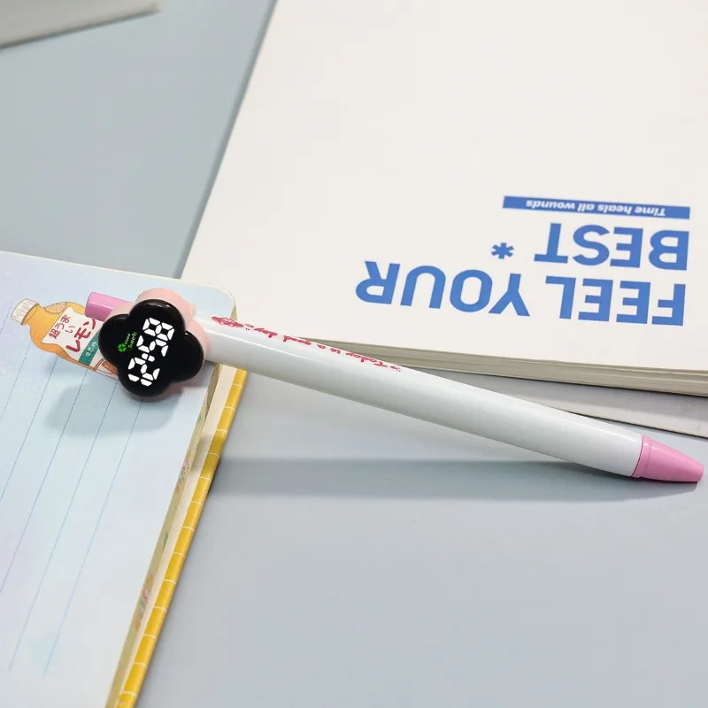 Pen Holder, a Set of Watches, Small School Style Fashion Learning Pen Trend Electronic Watch