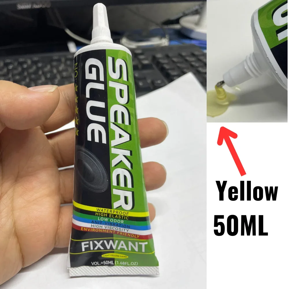 High Strength Loud Speaker Repair Glue for Foam Side Dust Cap Rubber Edge Cone Basin Strong Adhesive Black Yellow Audio Fix