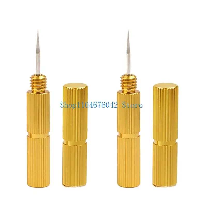 652F Professional Air Brush Nozzle Cleaning Needle Stainless Steel Tip With Aluminum Case Replacement For Model Painting Tool
