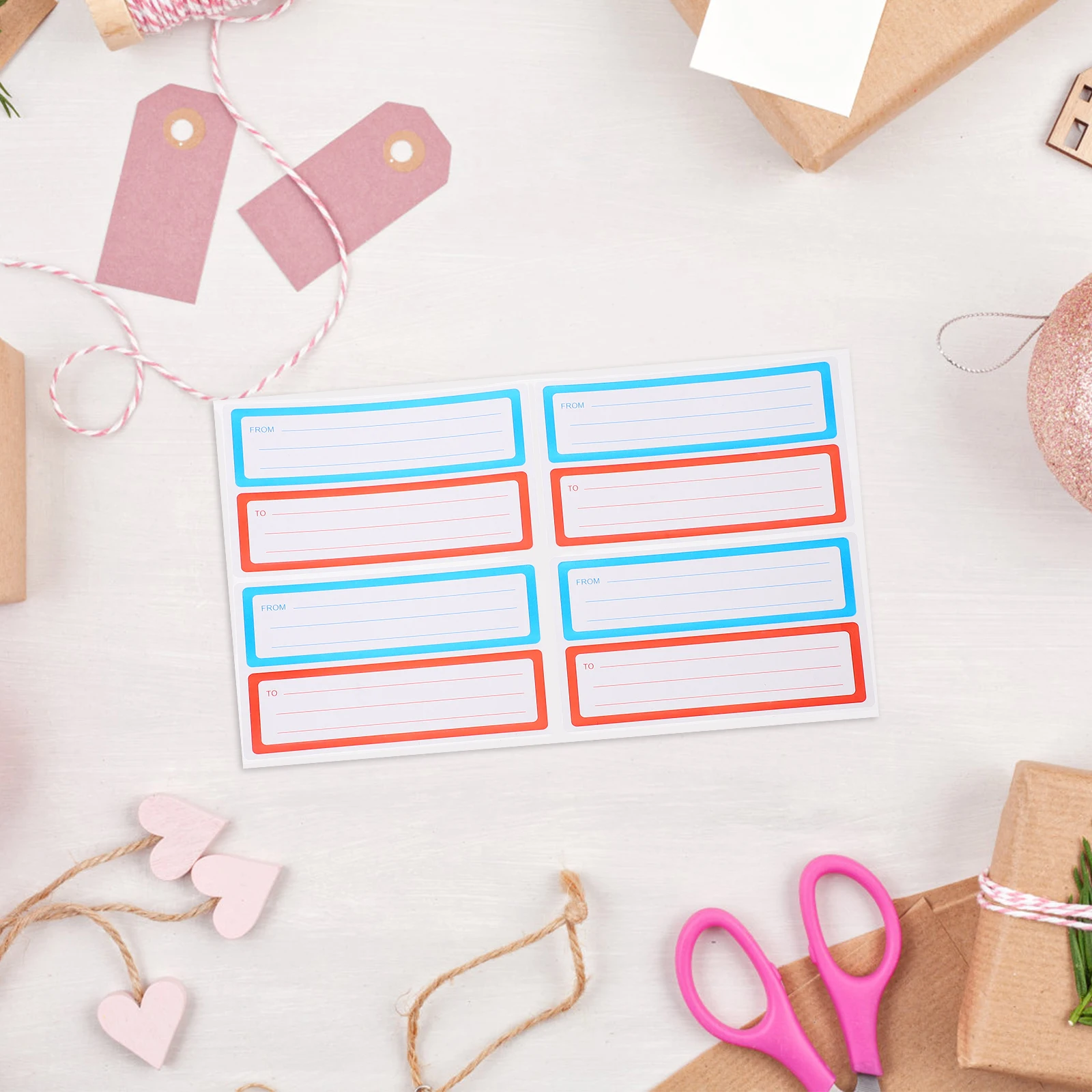 

20 Pcs Blank Label Stickers (4 Cells Per Piece)) Address Handwritten Handwriting Copper Plate Self-adhesive