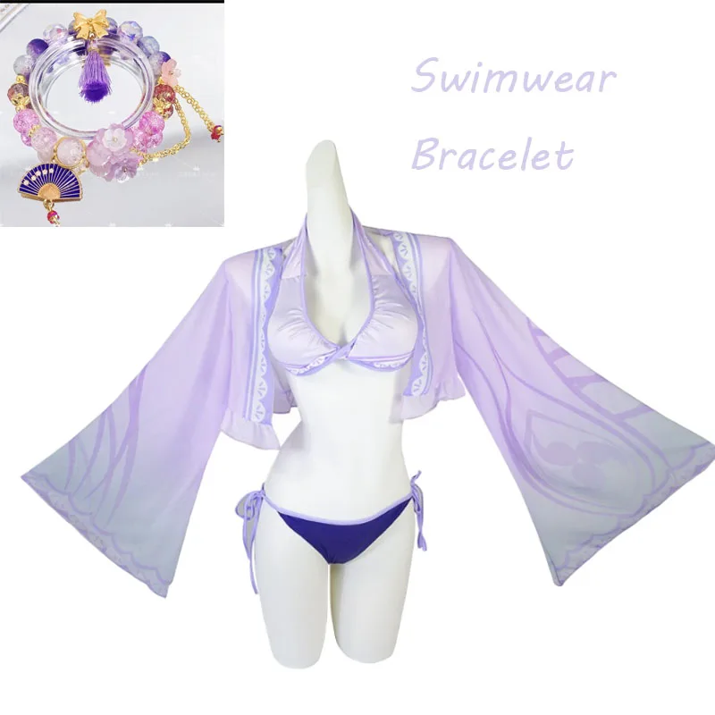 

Genshin Impact Beelzebul косплей купальный костюм женский Raiden Ei ролевые игры купальники игра Raiden Shogun COS летний наряд Хэллоуин