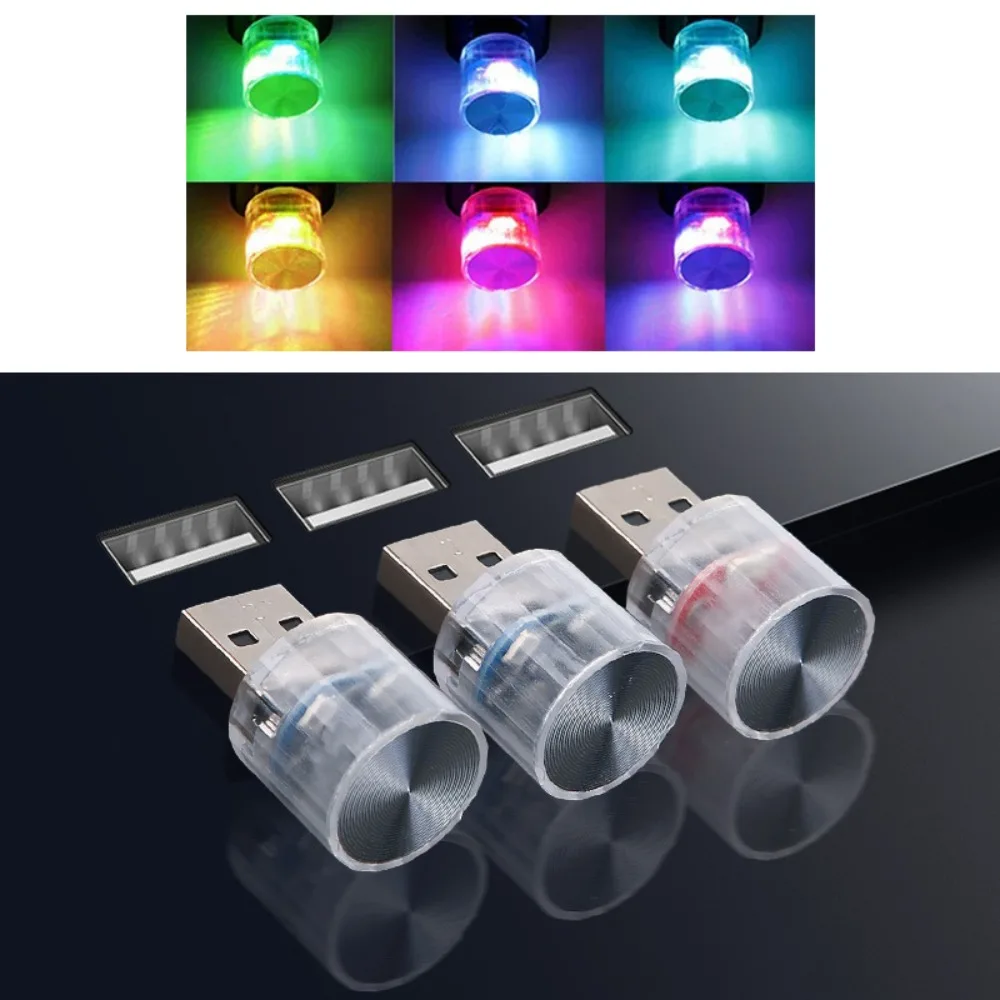 

Auto Interior Decor Multicolor Car Ambient Light USB Plug Play LED Light Colorful Flashing Mini Atmosphere Lamp