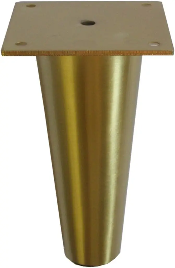 

Round Tapered Brushed Brass Heavy Duty Modern 4pcs Metal Furniture Legs Brass and Brushed Nickel