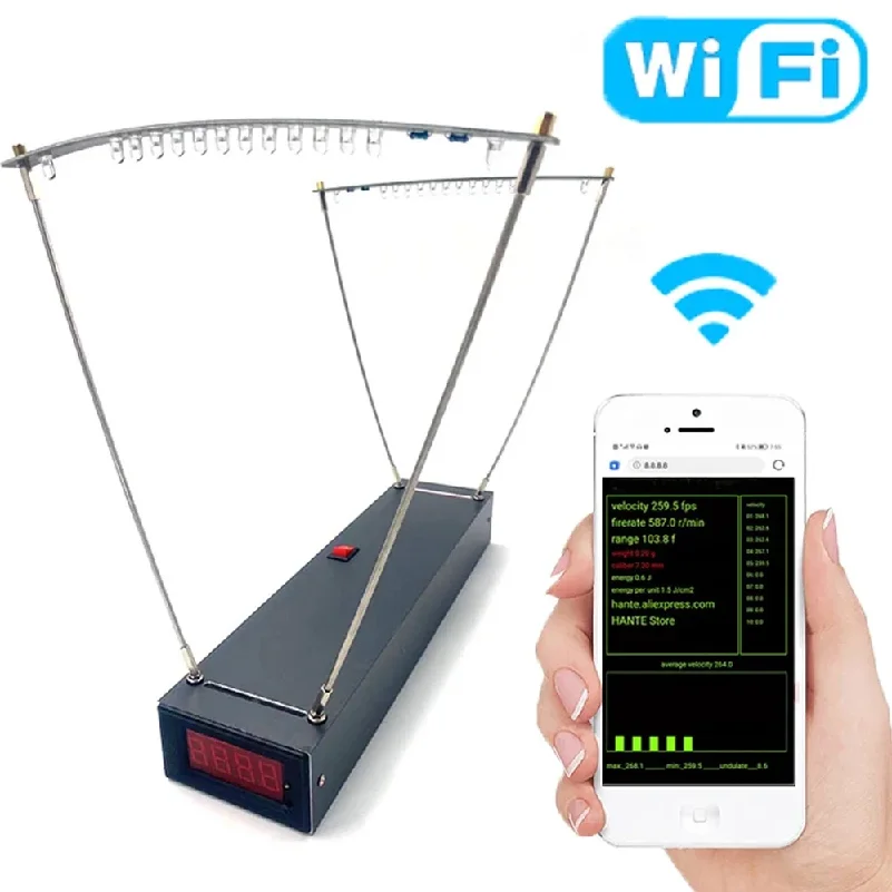 WiFi Smart 30-9999 FPS Speed Meter for Shooting Chronograph Speed Meter Velocimetry Slingshot Bullet Speed Measuring Instrument
