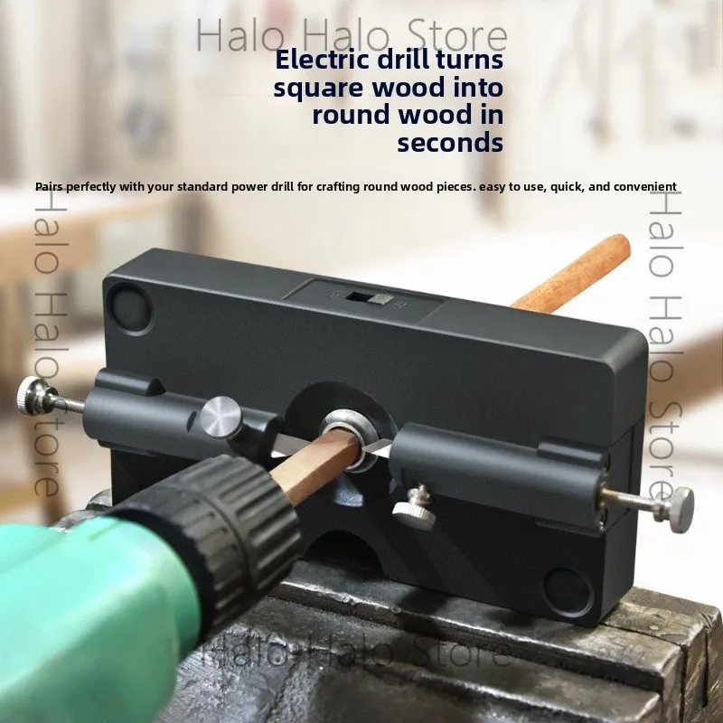 Square cart round wooden stick, round wooden tenon making tool, woodworking punching straight hole positioner