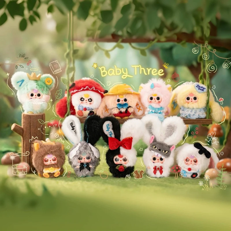 

Baby Three-The Fairy Tale World Series Blind Box Cute Plush Pendant Mystery Box Toys Kawaii Vinyl Face Dolls Surprise Bag Gifts