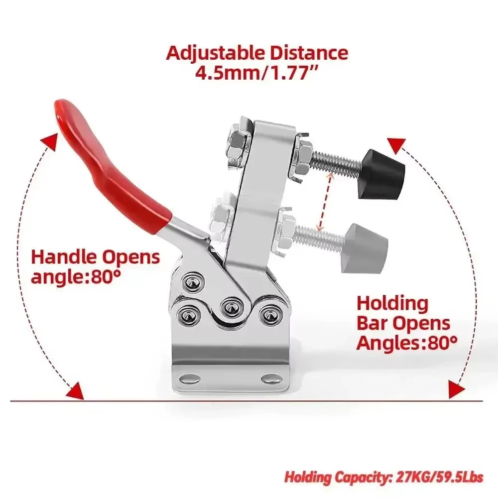 2/4/8PCS Horizontal Quick Clamp Workholding Clamp Chuck Woodworking Engraving Machine Compressor 27KG Vertical Toggle Clamp ﻿