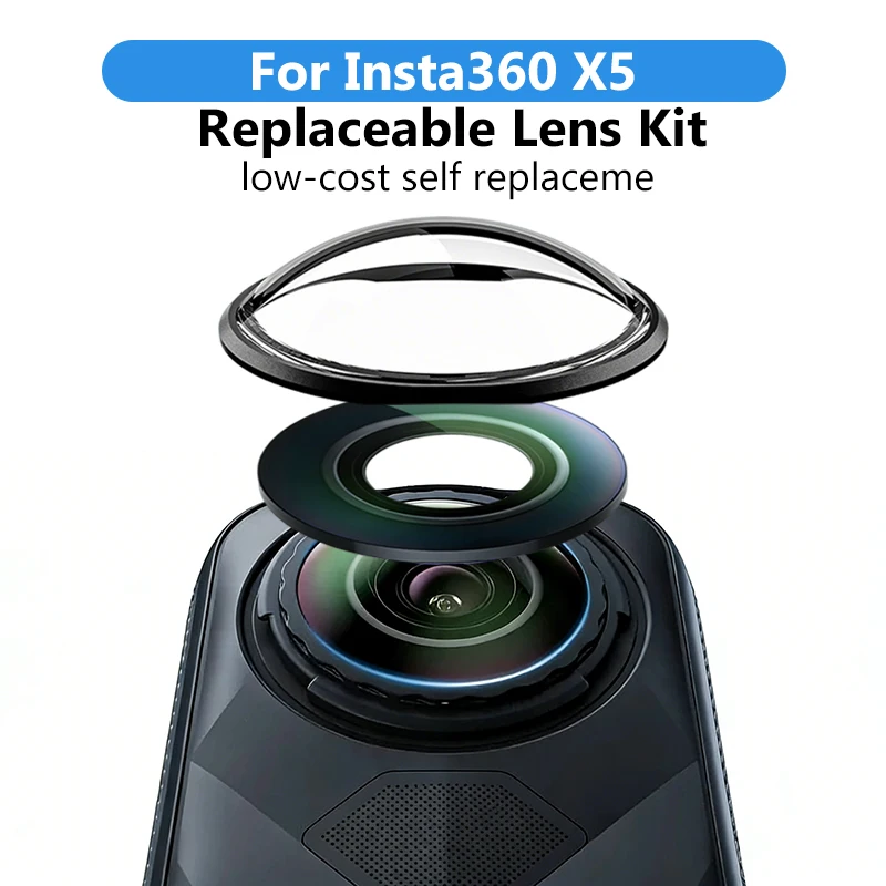 

Сменный комплект линз для камеры Insta360 X5, вращающаяся защитная крышка, аксессуары для Insta 360 X5, защита линз от царапин