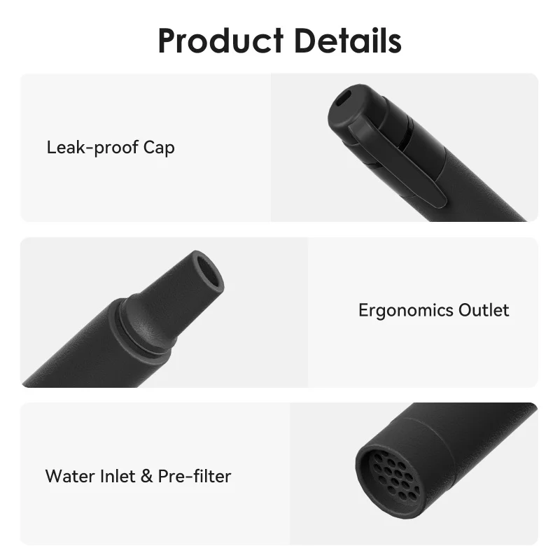Water Filter Straw Outdoors Small Water Filtering Tool Portable Water Purifier Straws For Camping Hiking Traveling Emergency - view 4