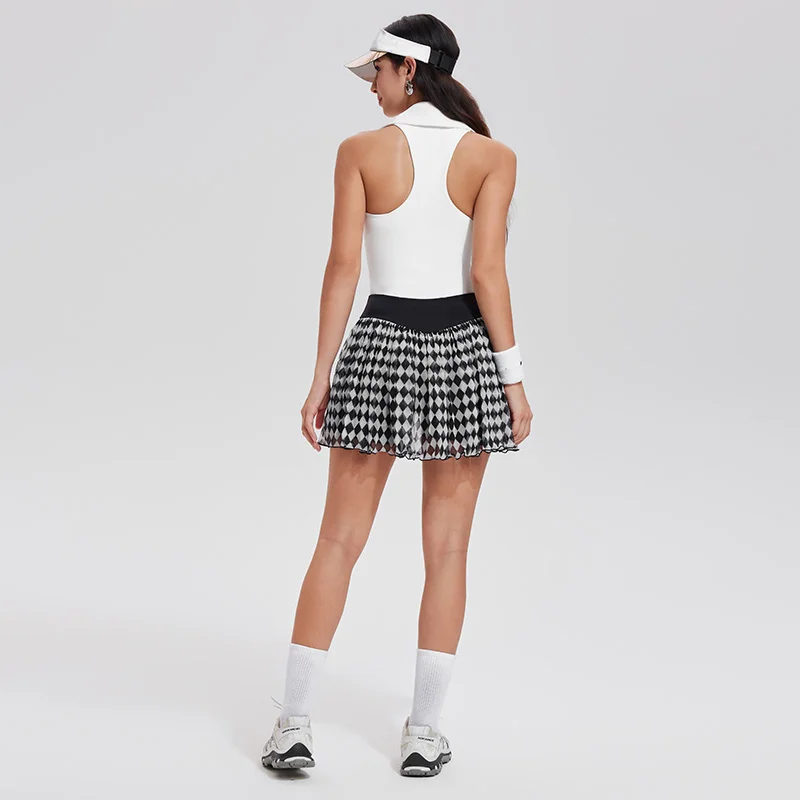 Women's Pickleball 2 Piece Set Sport Bra Skirt Gym Fitness Workout 2