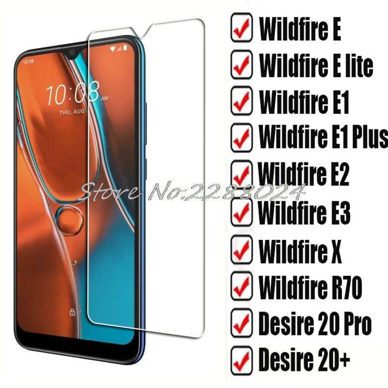 

Закаленное стекло для HTC Wildfire E lite E1 Plus X E2 R70 E3 Desire 20 Pro 20 + Plus Elite E1Plus WildfireE, защитная пленка для экрана