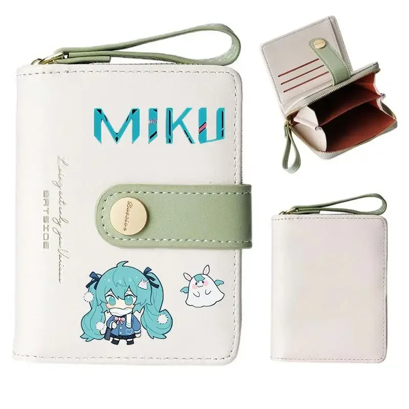 Hatsune Miku MIKU 2D شخصية kawaii الإبداعية الرسوم المتحركة الطرفية محفظة لطيف طالب تغيير حافظة للبطاقات هدية عيد بالجملة #5