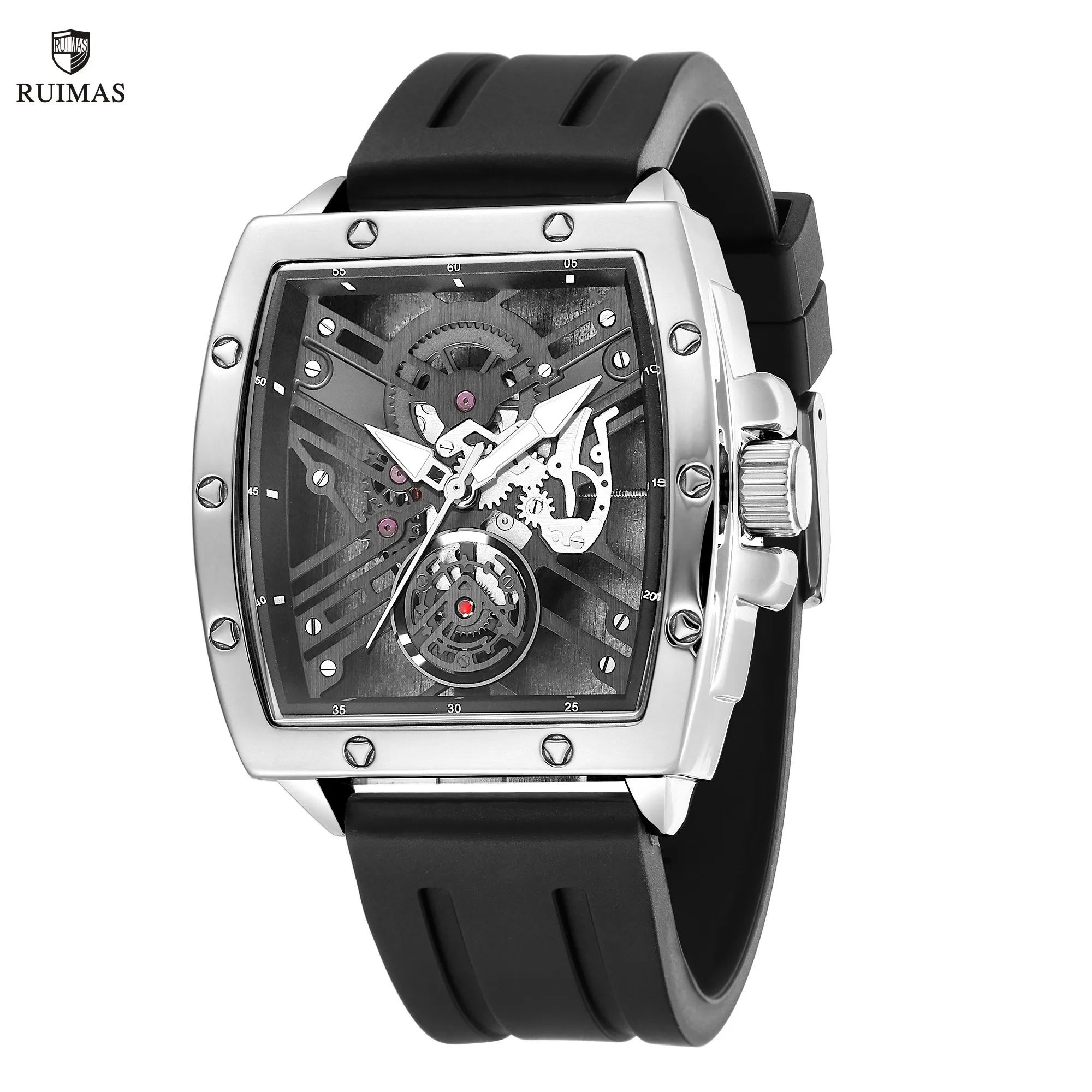 

RUIMAS Men's Watch Silicone Strap Montre Homme Top Brand Luxury Quartz Watches Casual Clock Man Wristwatch Reloj Hombre 310