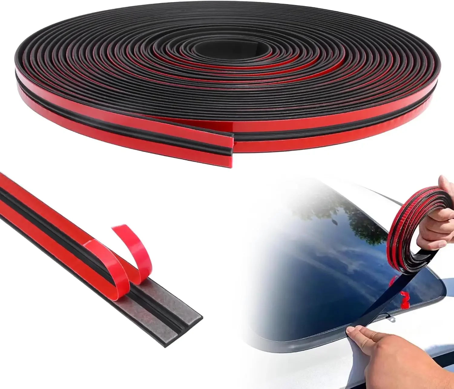 2M Rubber Car Seals Edge Sealing Strips Auto Roof Windshield Sealant Protector Window Seal Strips Sound Insulation Tape 14/19mm
