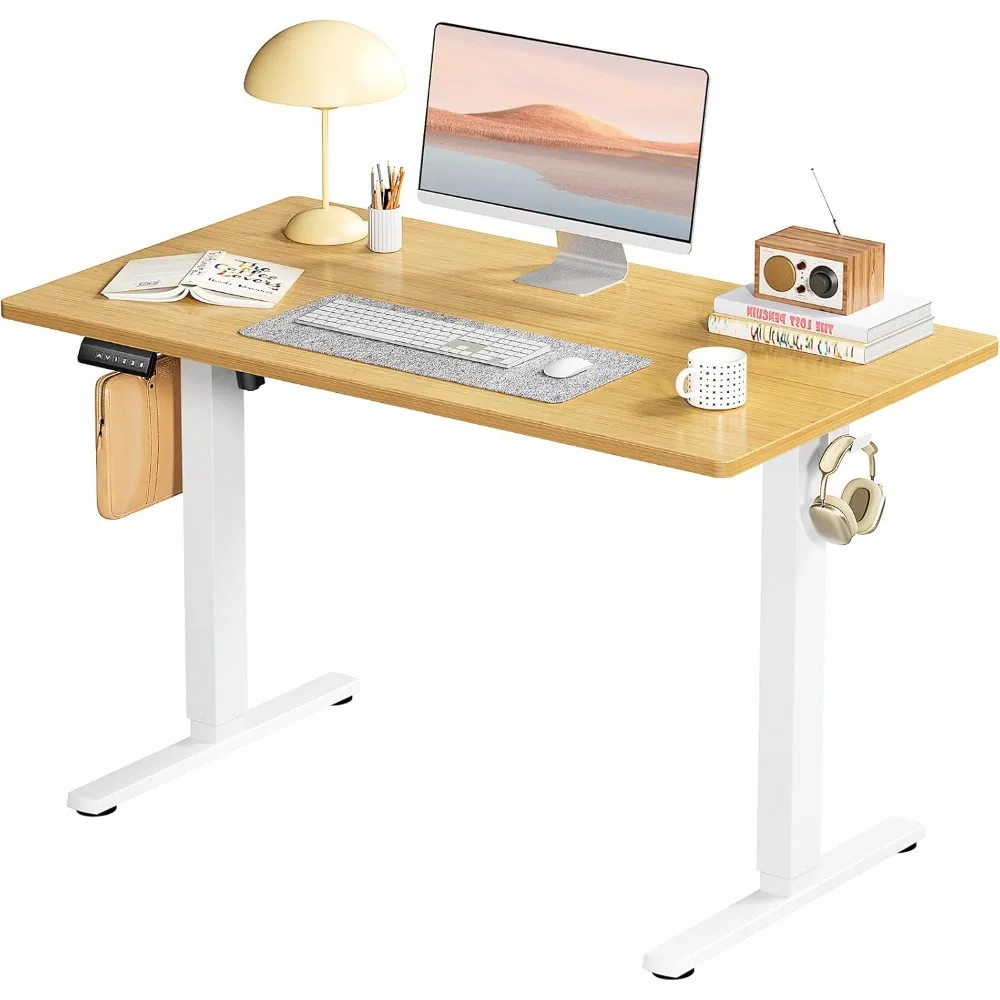 Electric Height-Adjustable 40 Inch Desk for Sit-Stand Computing with Ergonomic Motorized Lift