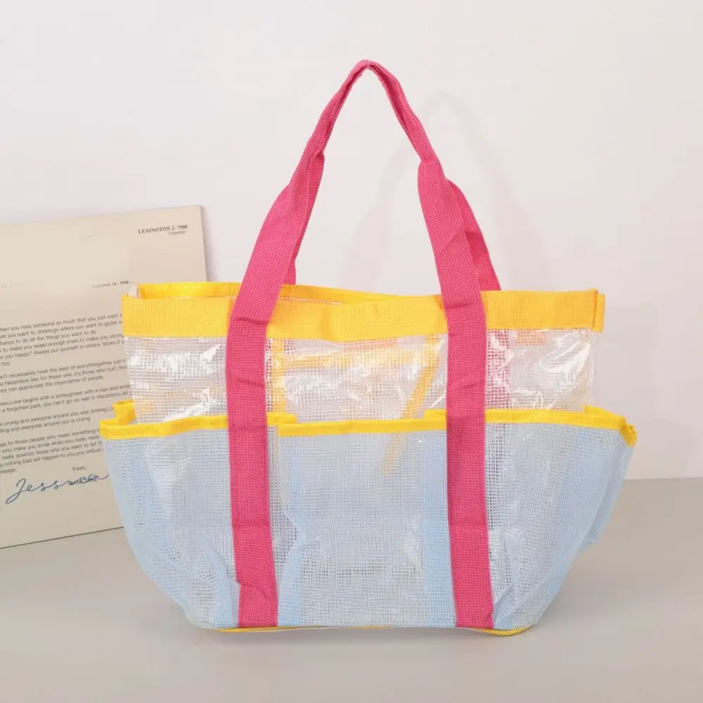 Toiletry Bag Large Capacity Mesh Swim Bag Breathable Quick Dry Beach Storage Bag Lightweight Portable Swimming Handbag Travel