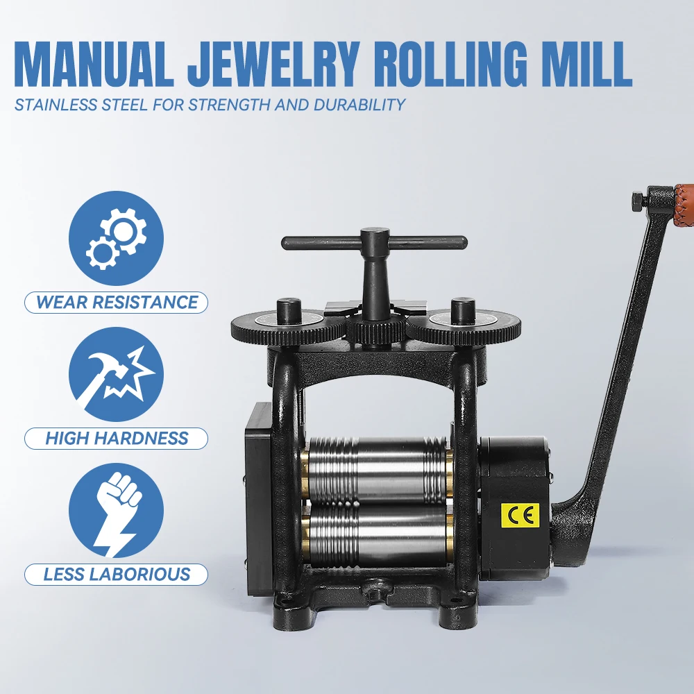 Jewellery Used Rolling Mill Machine Ring Manual Combination Metal Mini Making Semicircle Pattern Wire Roller Tool LK-RM05