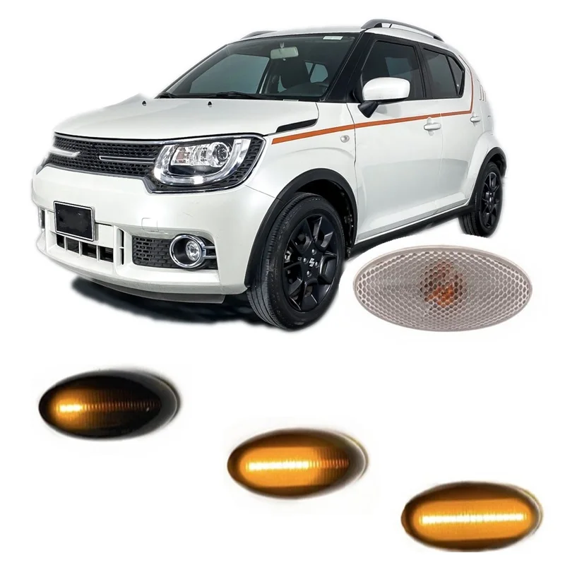 Lampu LED dinamis untuk Suzuki Ignis MK3 MF 2016 2017 2018 2019, lampu sein samping LED, lampu berurutan